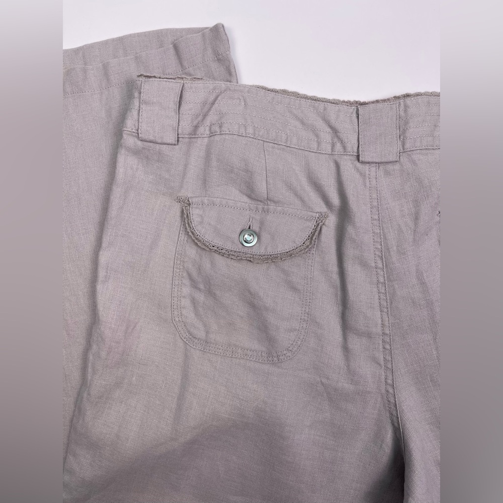 INC International Concepts Light Gray 100% Linen Wide Leg Pants - Picture 4 of 8